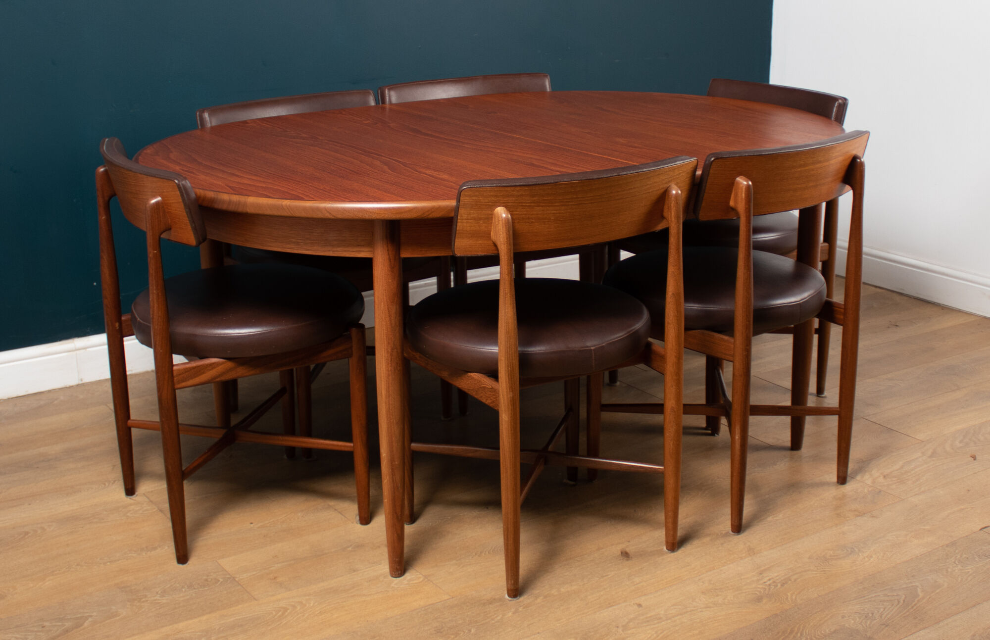 G plan fresco dining table & 6 chairs by victor wilkins 1960