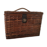 Coffret en rotin vintage