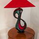 Large modernist lamp "Jamet Paris" in vintage ceramic
