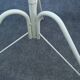 1960s metal parrot coat rack, white, tripod, 8 wooden balls