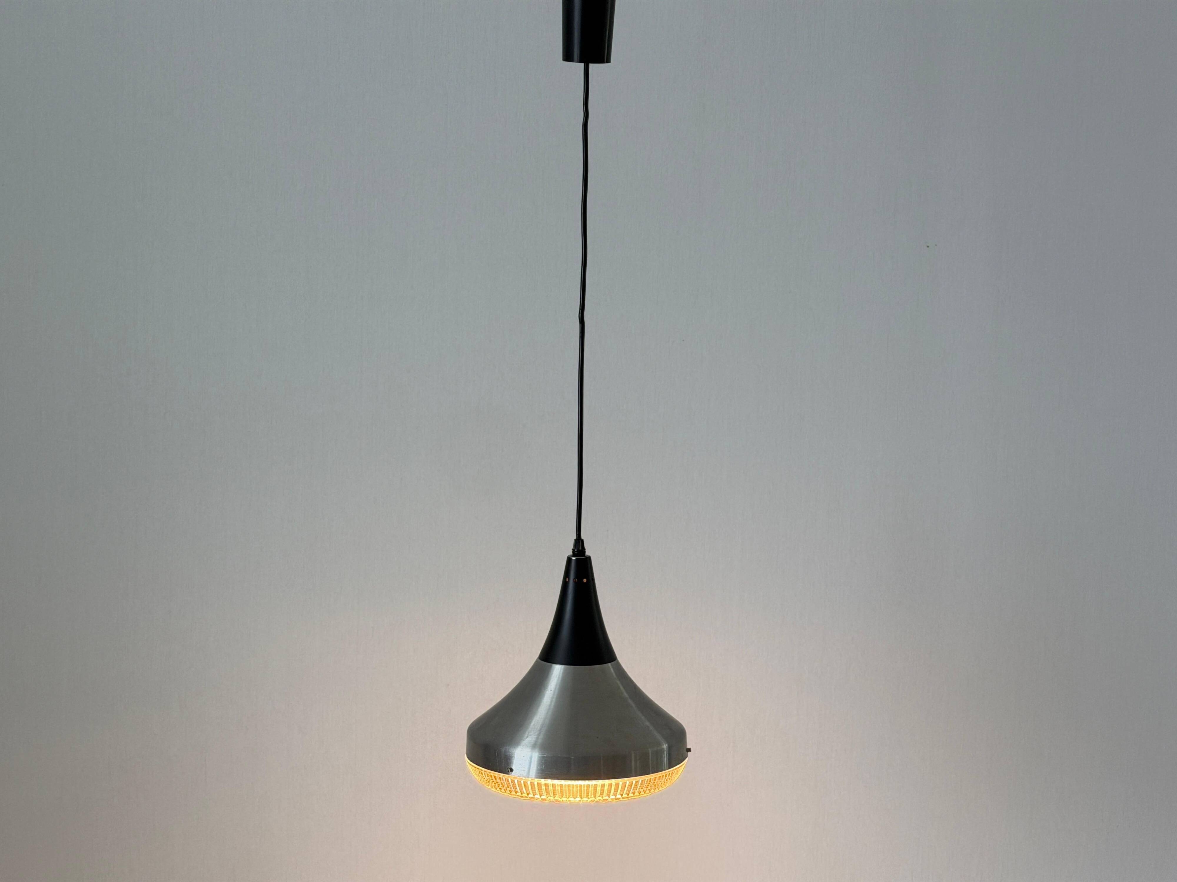 Crystal glass ceiling light with a metal frame, 1960s, Germany