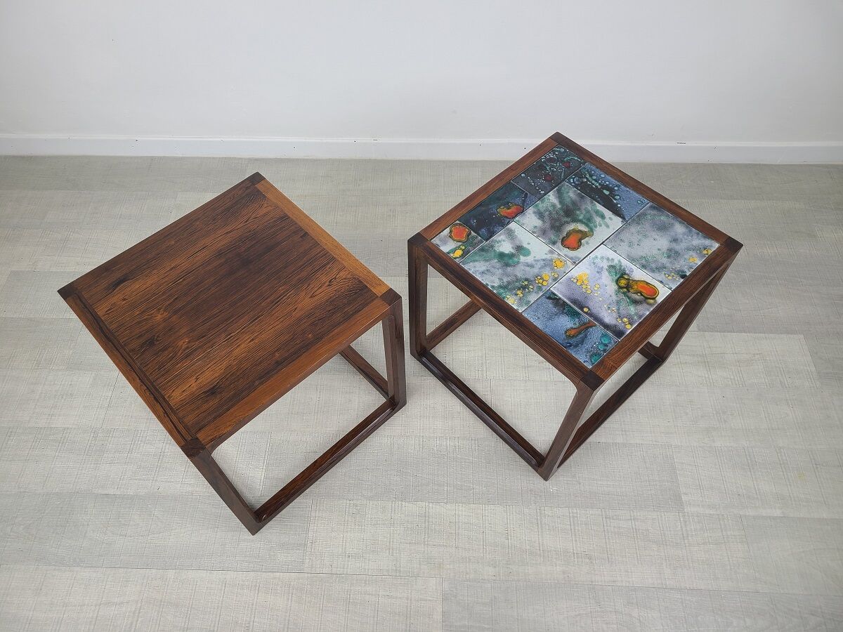 Danish coffee tables design Aksel Kjersgaard 60s vintage rosewood