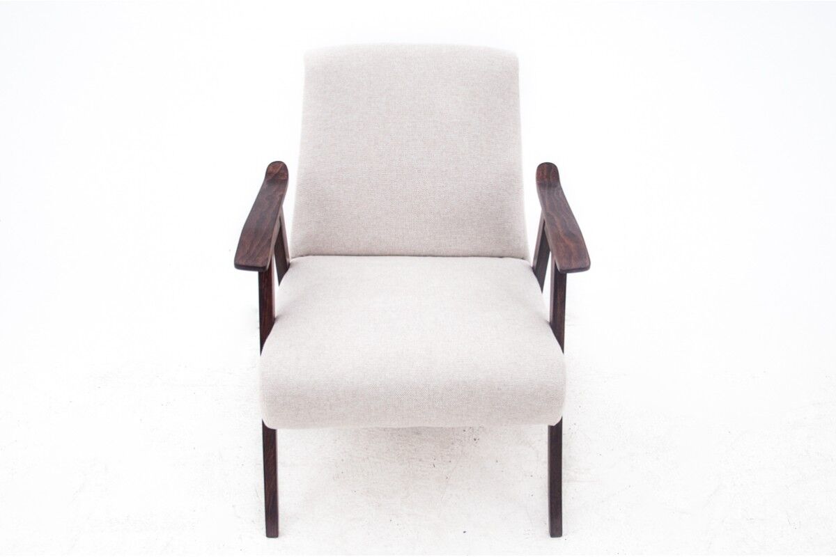 Beige Midcentury Armchair, Poland, 1960s