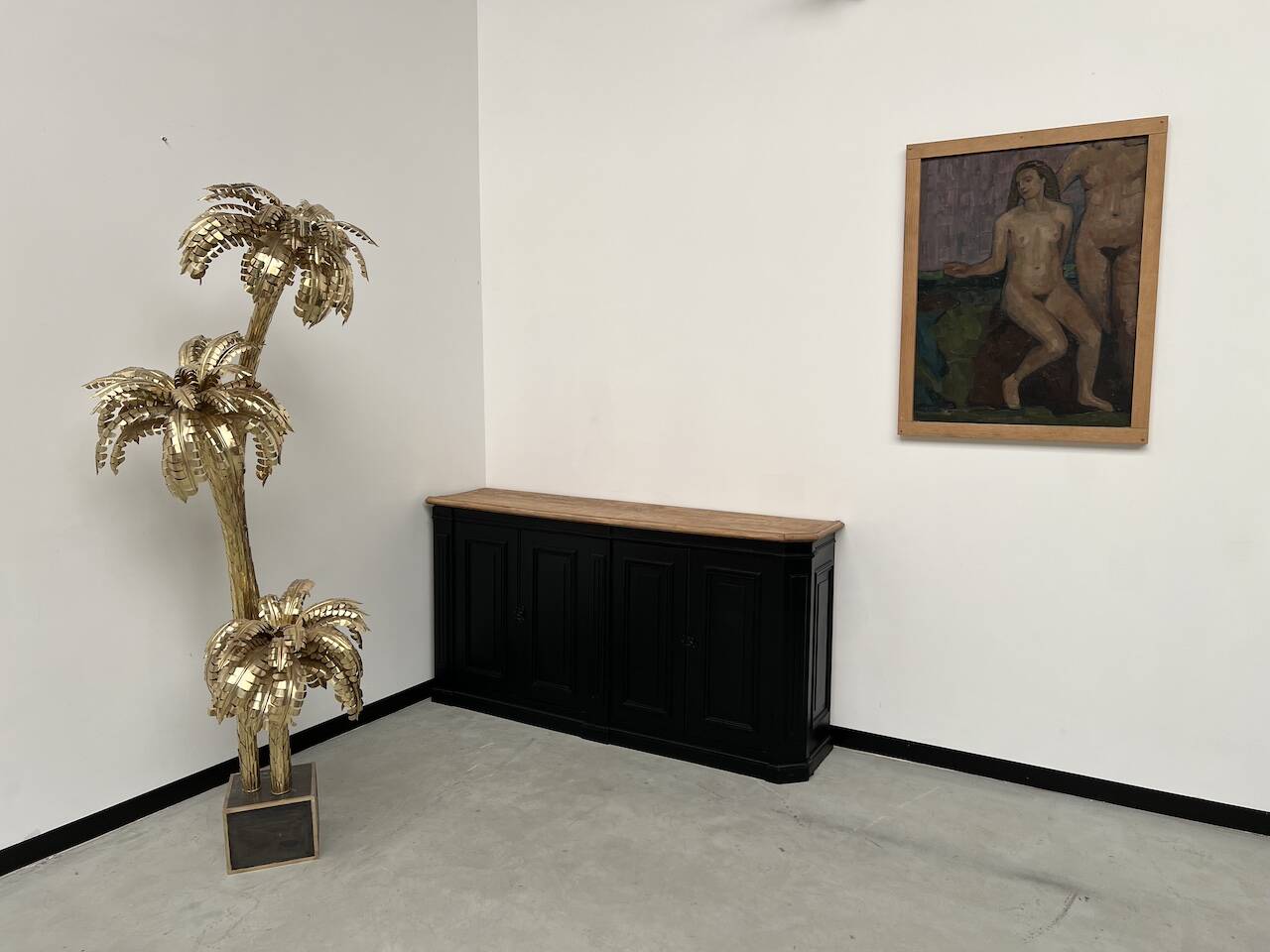 Corner sideboard, 1900s completely restored