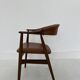 Fauteuil en Teck et Cuir Marron par Th. Harlev pour Farstrup Møbler, années 1960