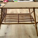 Rattan coffee table from the 60s