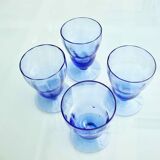 4 verres bleu myosotis