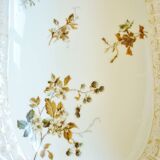 Long fish and meat dish, 19th century, Haviland Limoges porcelain, 66cm