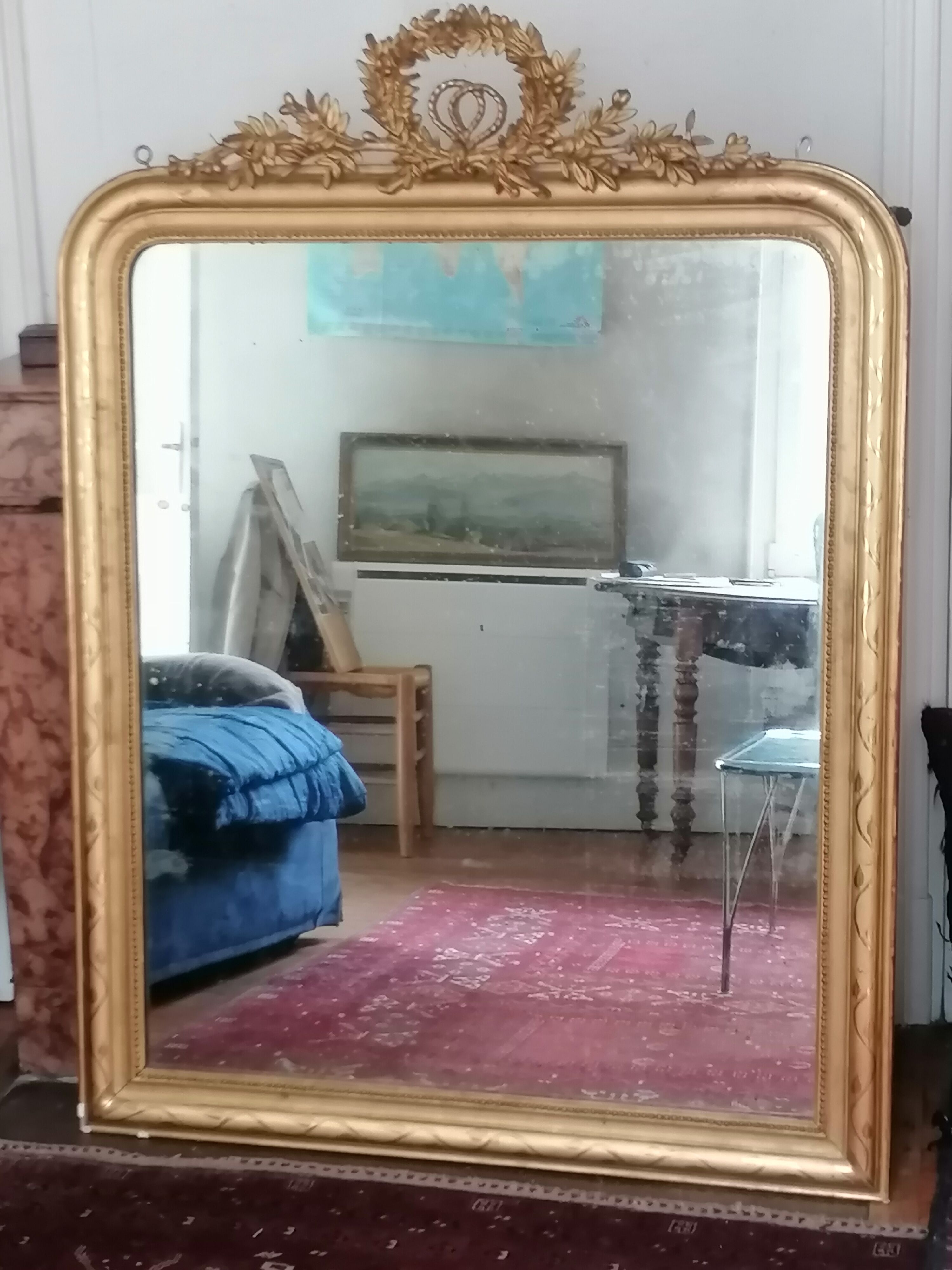 Miroir Louis XVI, 19ème, 148x108cm