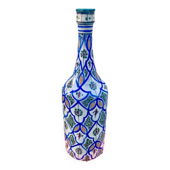 Antique Moroccan Ceramic Vase Signed - XXL Size