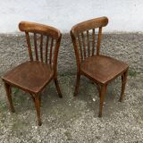 Pair of vintage bentwood bistro chairs