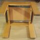 1970s bedroom stool, made of wood, metal and fabric, step stool, library stool, vintage