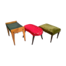 Set of 3 Art Deco Italian stools, from the 1940s