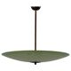 Art Deco ceiling light in green glass, 1940s, Germany