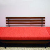 Mid-century Italian sofa bed in corduroy fabric