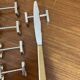 Set of 11 silver-plated metal knife holders, 1960