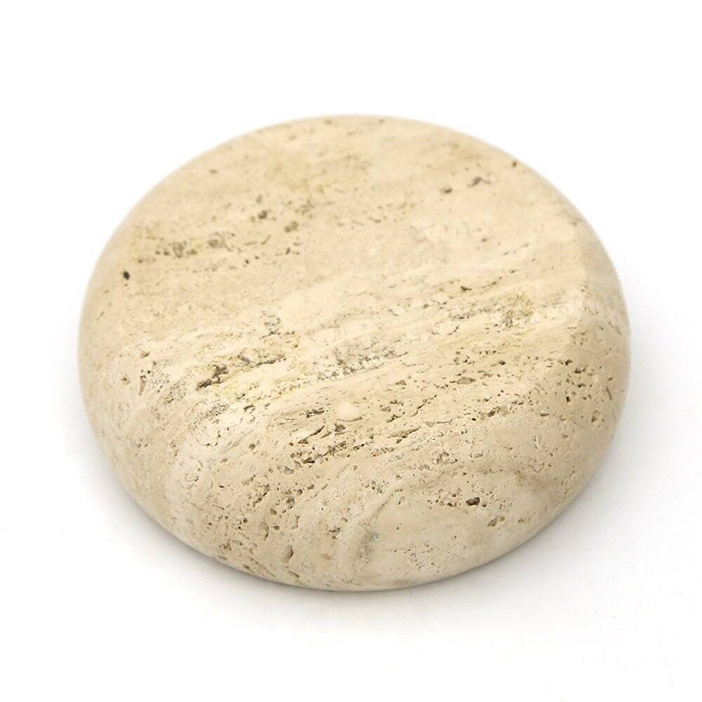 Bol en travertin ou plateau à pièces, années 1970