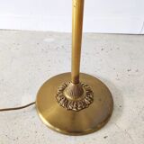 Halogen floor lamp in golden brass