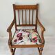 English style armchair in solid wood