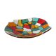 Ceramic dish - vintage - Harlequin colors