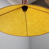 Lampadaire scandinave en pin à contrepoids des années 1970, abat-jour en papier neuf