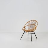 Mid-century rattan children’s lounge chair, the Netherlands 1960s