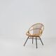 Mid-century rattan children’s lounge chair, the Netherlands 1960s