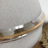 Lampe à poser art déco en verre et support en laiton