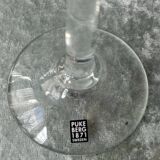 Design candle holder in glass paste sign puke berg sweden