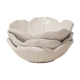 3 white ceramic flower cups
