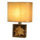 Lamp with plane tree leaf inclusion by Pierre Giraudon 1970s