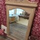 Oak trumeau mirror