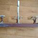 Antique vintage wooden and metal door coat-door country house coat-3 hooks