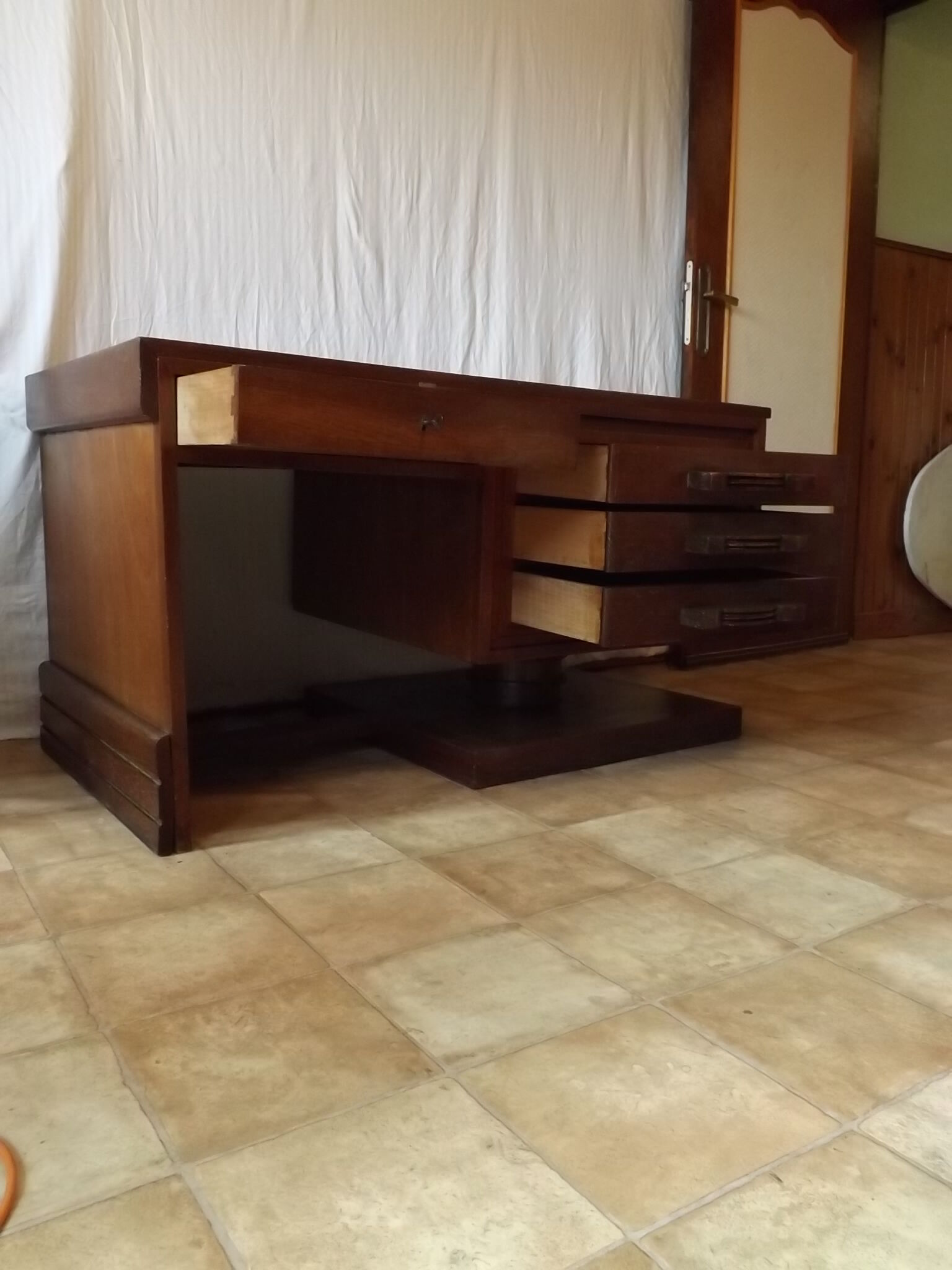 Desk oak art deco 1940
