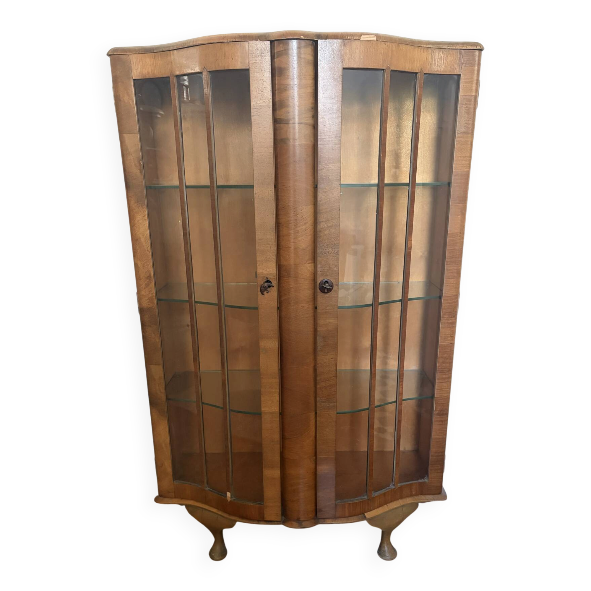 Vitrine anglaise Galbée