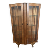 Curved English display cabinet
