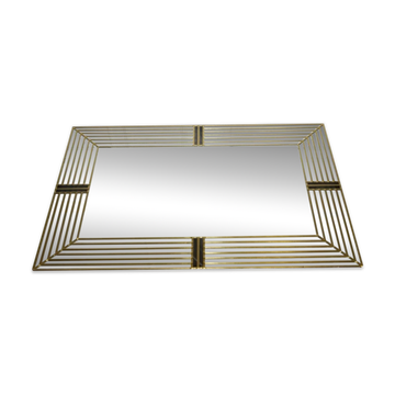 Handmade Gold Art Deco Style Wall Mirror by Lawson Glassworks