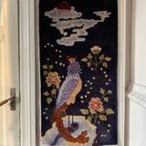 Art Deco Chinese Handmade Silk Bautou Tapestry Rug, Early 20th Century