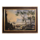 17th century Flemish painting, large landscape with sailing ships