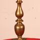 17th Century Bronze Candle Holder Mounted as a Lamp with Its Parchment Shade
