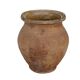 Cruche ancienne française en terre cuite à intérieur émaillé jaune