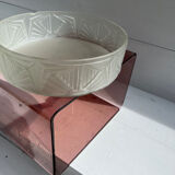 Art deco frosted glass cut