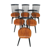 Set of 6 Fanett chairs by Ilmari Tapiovaara from the 1950