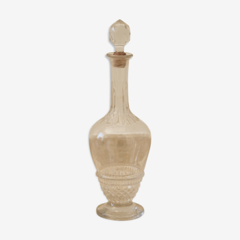 Carved glass decanter