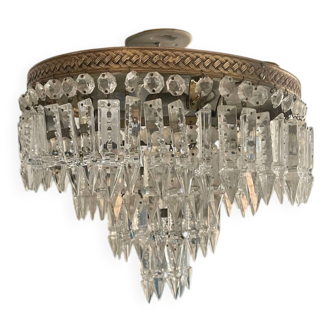 Art Deco crystal ceiling light