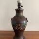 Partitioned table lamp in bronze, China 1880