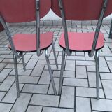 Red formica chairs