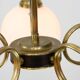 Mid-Century Modern Italian Brass and Opaline Chandelier, 1960