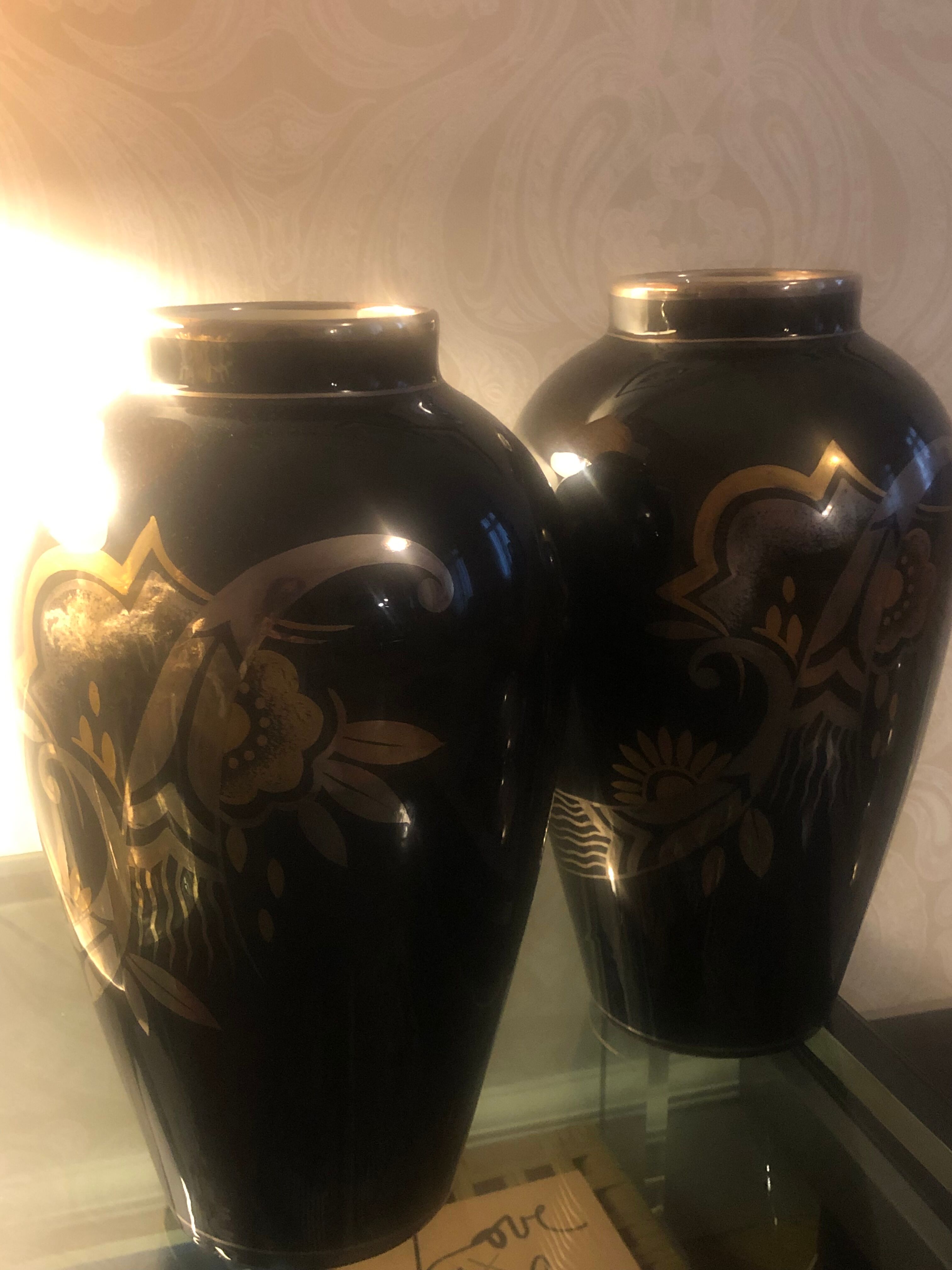 Pair of art deco vases