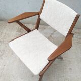 Pair of Scandinavian style bridge armchairs